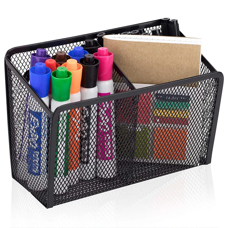 

Magnetic Pen Holder 2 Spacious Compartment Magnetic Storage Basket Storage Box Super Magnet Perfect Mesh Pen Holder Can Accommod