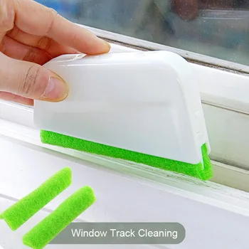 

Handheld Window Door Grooves Gaps Brush Door Window Track Cleaning Bathroom Kitchen Floor Gap Household cleaning tool device