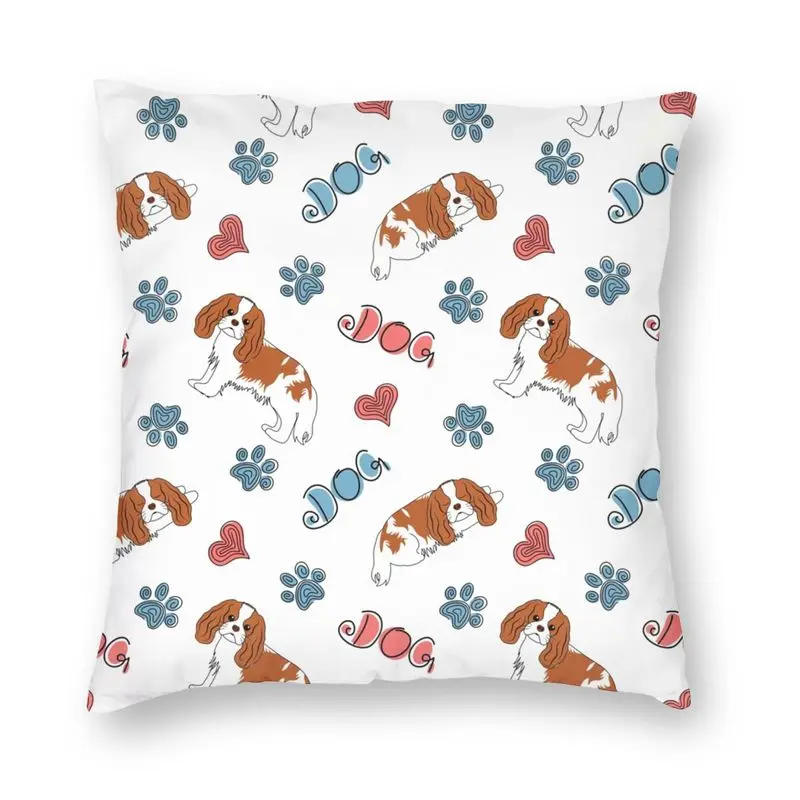 Cavalier King Charles Spaniel Fodera Per Cuscino 45X45Cm Cute Dog Soft Luxury Pillows Decoration Salon