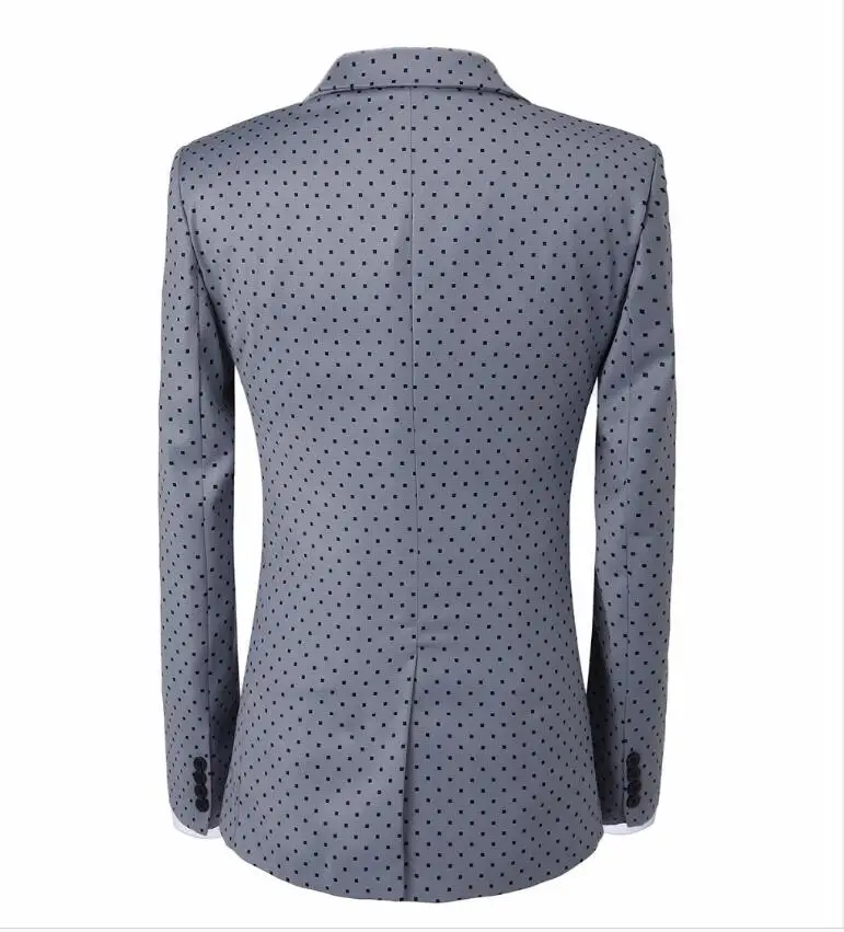 White Men's Poika dot Suit 3-Pieces latest coat pant designs Notch Lapel Tuxedos Groomsmen For Wedding/party(Blazer+vest+Pants)