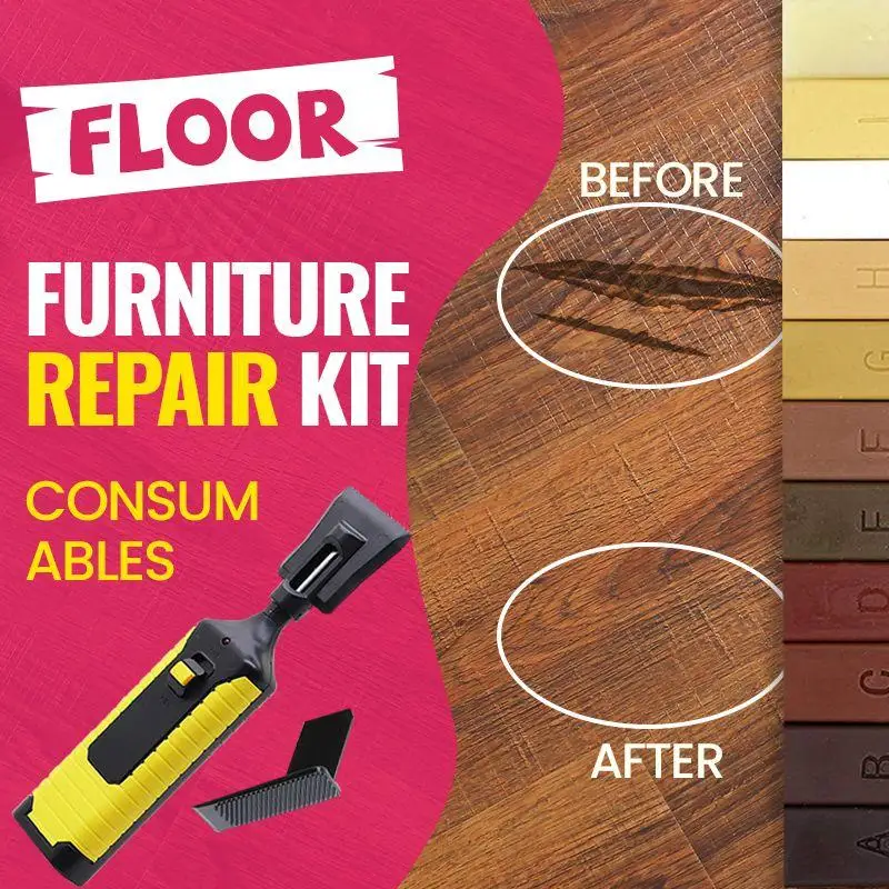 DIY Manual Floor Furniture Repair Kit Consumables Scratch Repair Tool Set  For Homes Wooden Floors Rooms