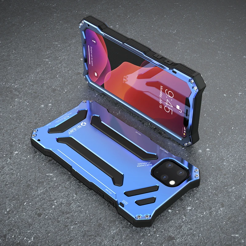 Металлический Алюминиевый Чехол gunплотины для iPhone 11/Pro/Max Водонепроницаемость в повседневных условиях 360 полная защита жесткий чехол