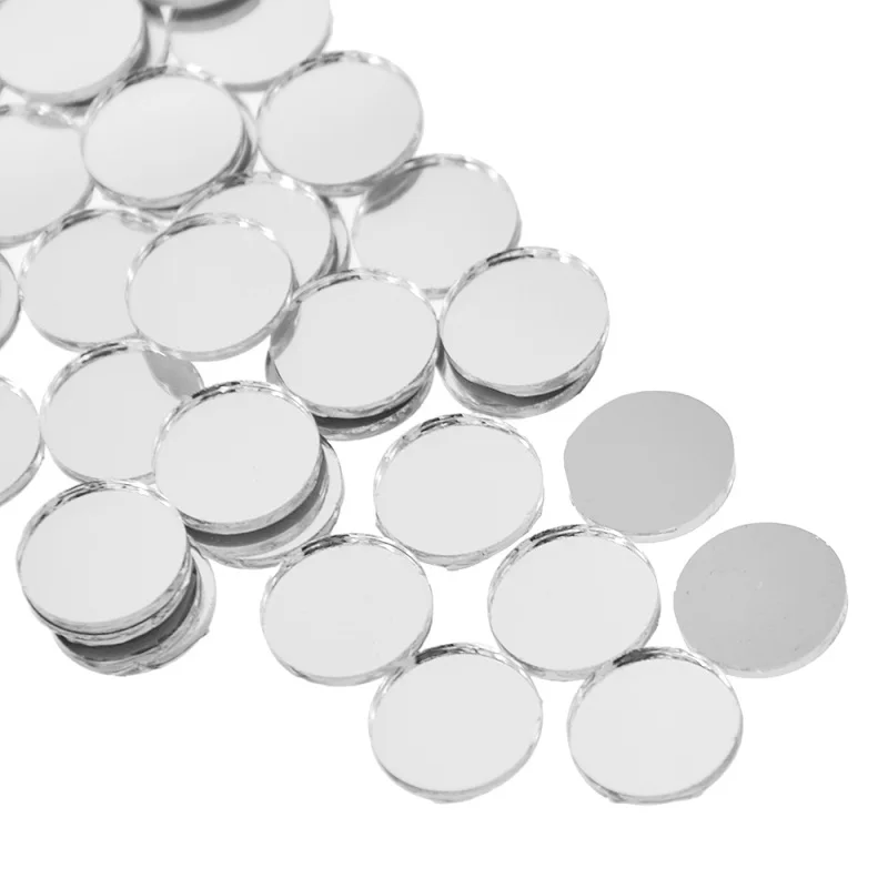 50pcs/lot Round Mini Mosaic Tiles Glass Mirror Self-Adhesive Sticker For Wall Bathroom DIY Home Decoration Crafts Glass Mosaic Tiles Mirror Mosaic Tiles