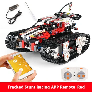 

410PCS Electronic building blocks technic remote control Tracked car Programmable APP control Compatible small particles toy