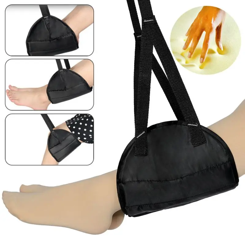 

New portable foot hammock Mini foot feet rest hammock black for chair office home travel outdoor indoor