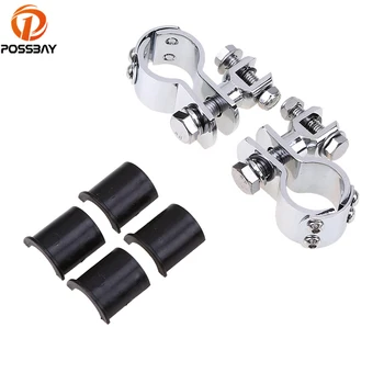 

POSSBAY 1-1/4" 32mm Motorcycle Foot Rests Clamps Scooter Engine Guards Mount Adapter for Harley Davidson Electra Glide Footrest