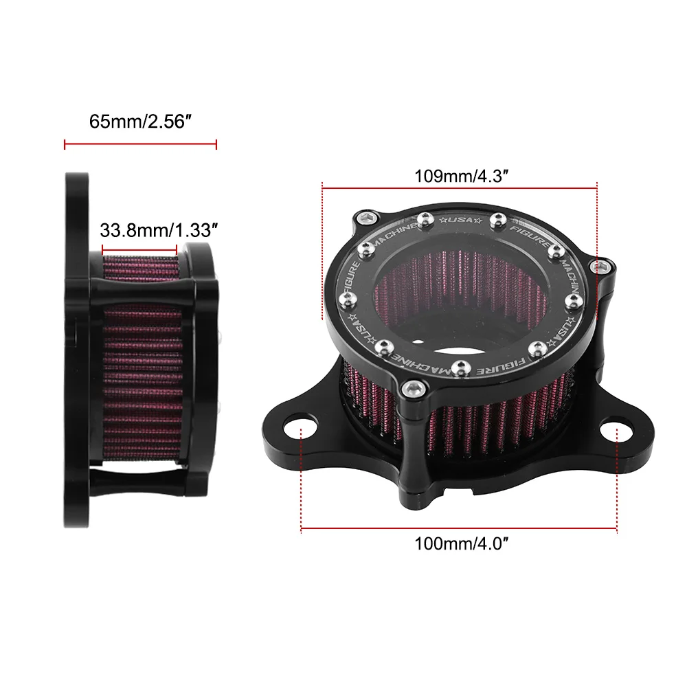 Мотоцикл воздушный фильтр Воздухоочиститель комплект ЧПУ Впускная система для Harley Sportster XL 883 XL1200 1992 1993