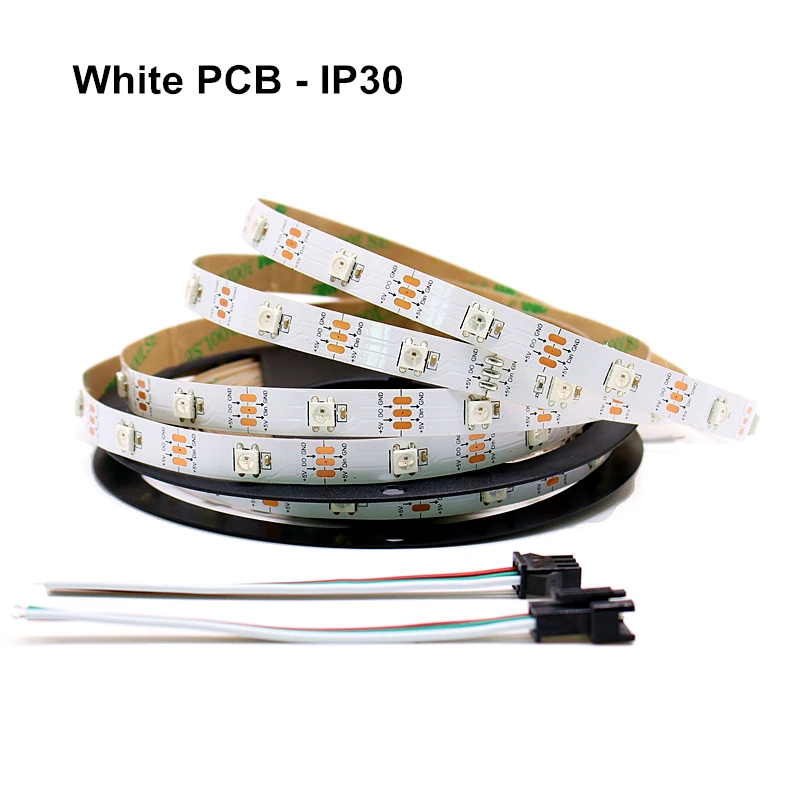 0 5 m 5V Светодиодный прожектор WS2812B индивидуально адресуемый SMD 5050 RGB Полноцветный 30