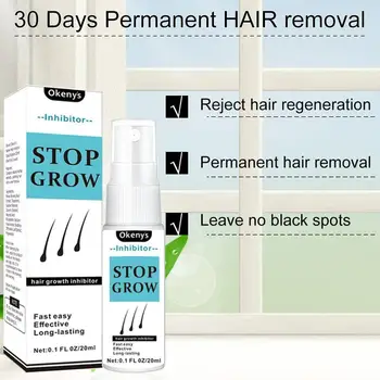 

20ML New Powerful Permanent Painless Hair Removal Spray Repair Hair Essence Growth HAIR Inhibitor Pores Smooth Stop Skin Sh N0S8