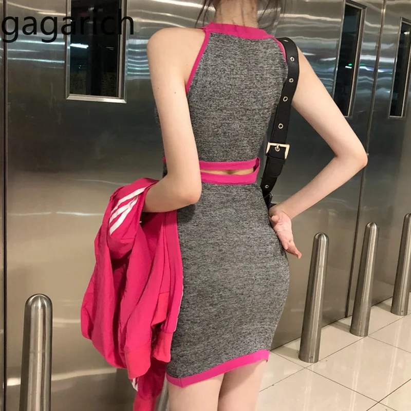 

Gagarich Women Sexy Dress Backless Knitted Spring Summer Versatile Slim Sleeveless Bodycon Underwear Ladies Dresses