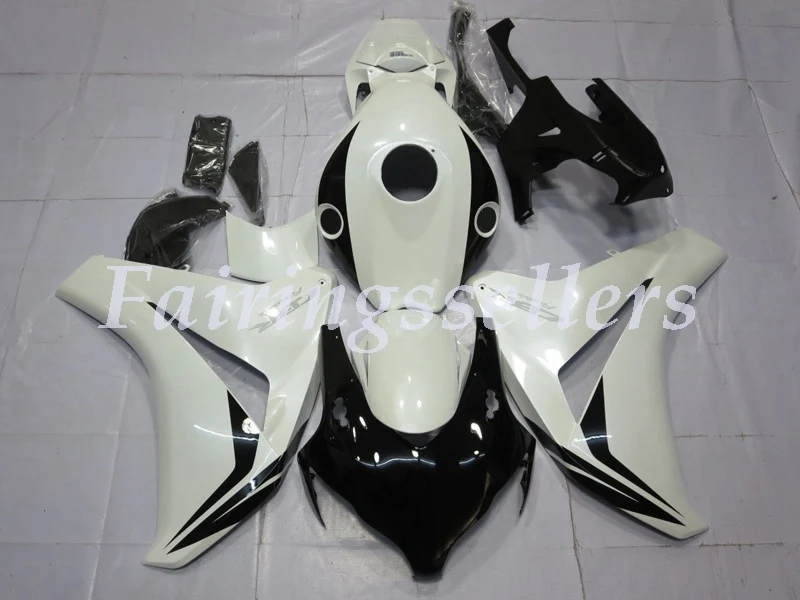 Инъекций ABS Полный обтекатели комплект Подходит для HONDA CBR1000RR 2008 2009 2010 2011 CBR1000RR 08-11 CBR1000 обтекаемой формы желтого и черного цвета - Цвет: white black