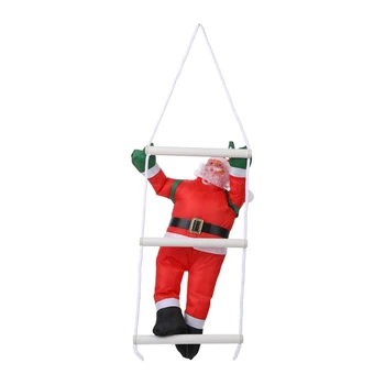 

Christmas Hanging Decoration Santa Claus Climb Ladder Hanging Decoration Festival Party Supplies