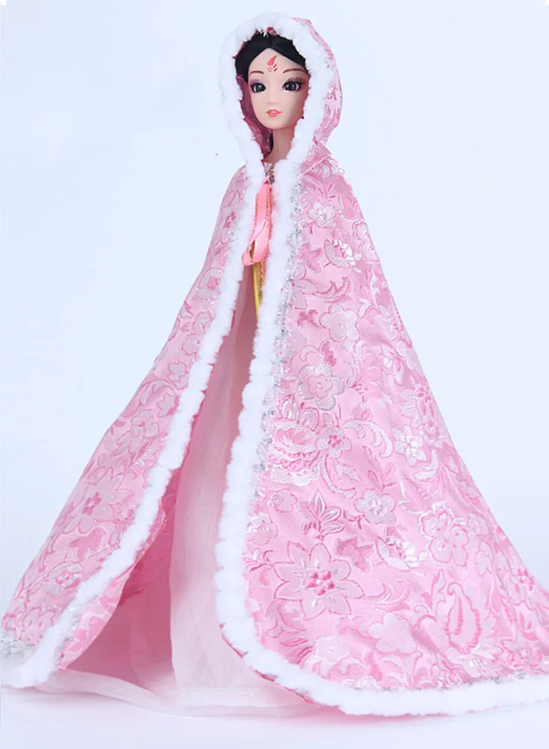 Chinese Ancient Costume Cloak For Barbie Doll Clothes Overcoat Mantle Big Hide Cover Clothing Outfit For 1/6 BJD Dolls Accessory