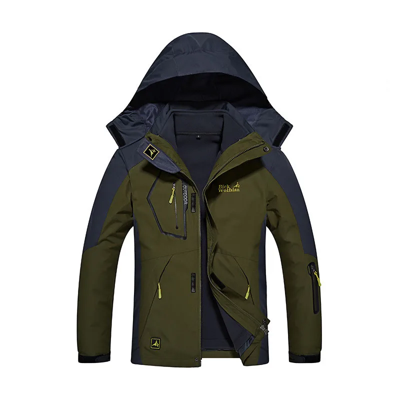 Jaqueta de Esqui Jaqueta de Esqui ao ar 3 em 1 Graus Super Quente Inverno Masculino Impermeável Respirável Snowboard Neve ao ar Livre Roupas Mais Tamanho -30