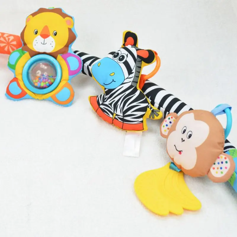 

Baby Stroller Hanging Toys Soft Plush Rattles Ring Bell Infant Educational Toy