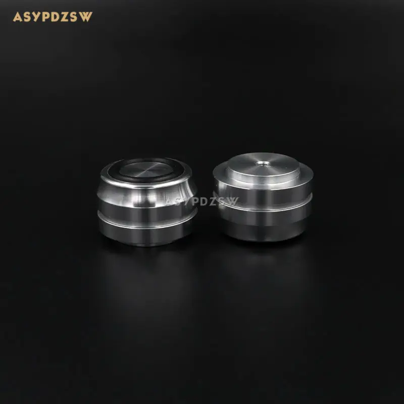 

4PCS 33*22 Classic silver solid aluminum Audio amplifier Speaker damping pads Computer machine feet