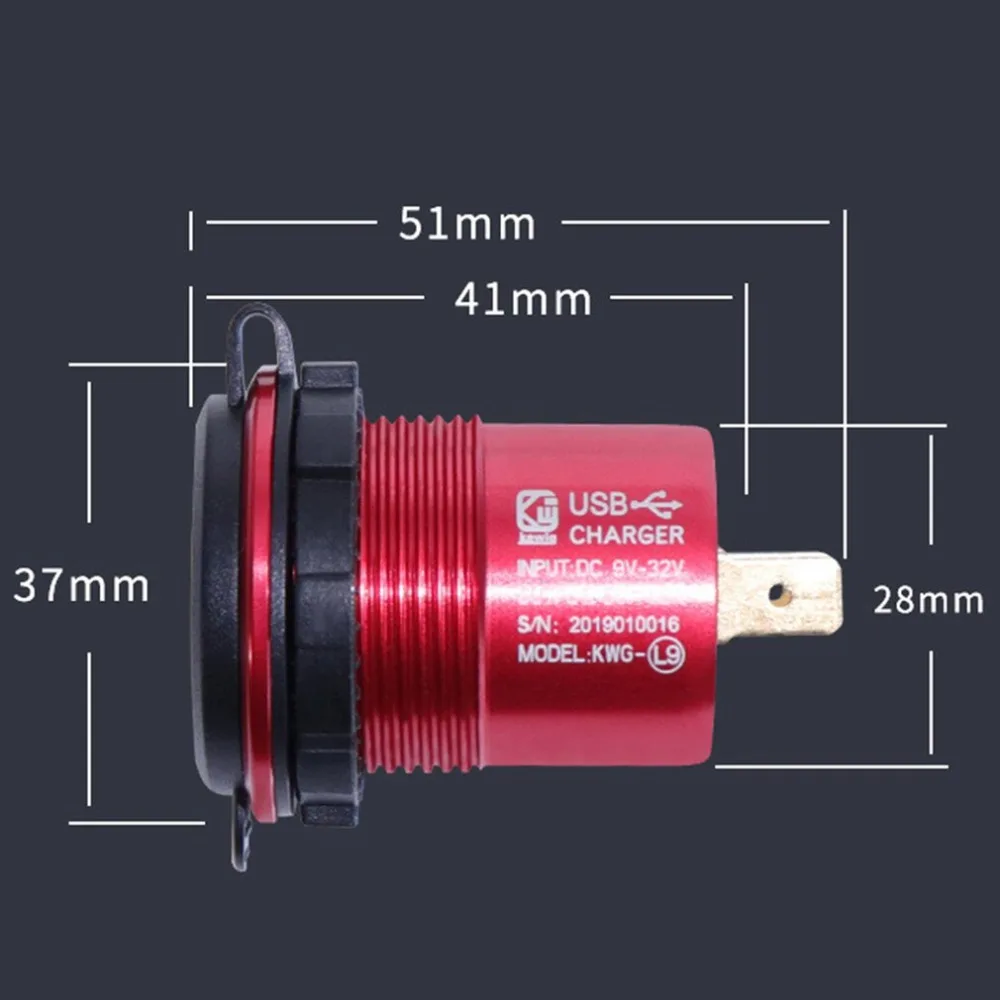 L9 DC 9 V-32 V 4.8A двойной USB светодиодный авто зарядное устройство для мотоцикла Авто Грузовик ATV Лодка адаптер розетка зарядное устройство s