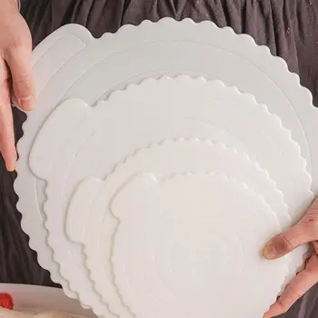 

5Pcs Cake Serving Tray Reusable Round Cake Base Plate Non-Stick Cake Tray Washable And Reusable Cake Base Cake Plastic Spacer