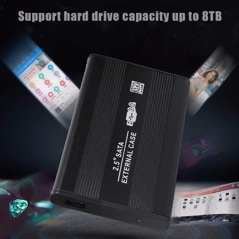 Чехол для жесткого диска 2,5 дюймов USB3.0 to SATA 8T внешний корпус для жесткого диска высокоскоростной USB3.0 интерфейс передачи для ноутбука
