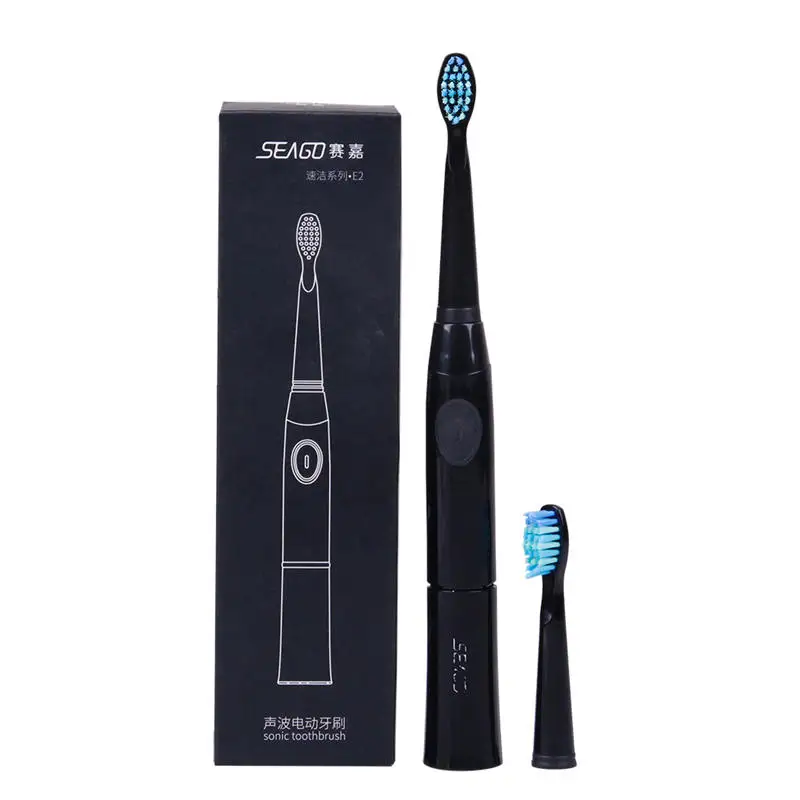 SEAGO SG-503, электрическая зубная щетка для взрослых с 1 сменными головками, зубная щетка на батарейках, зубная щетка для зубов, Глубокая чистка кистей