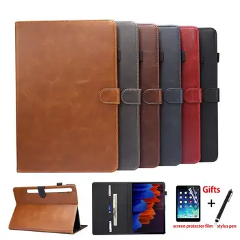 

Luxury Case For Samsung Galaxy Tab S7 11 Plus 12.4 Cover SM-T870 SM-T875 SM-T970 SM-T975 Funda Tablet PU Leather Shell +Gift