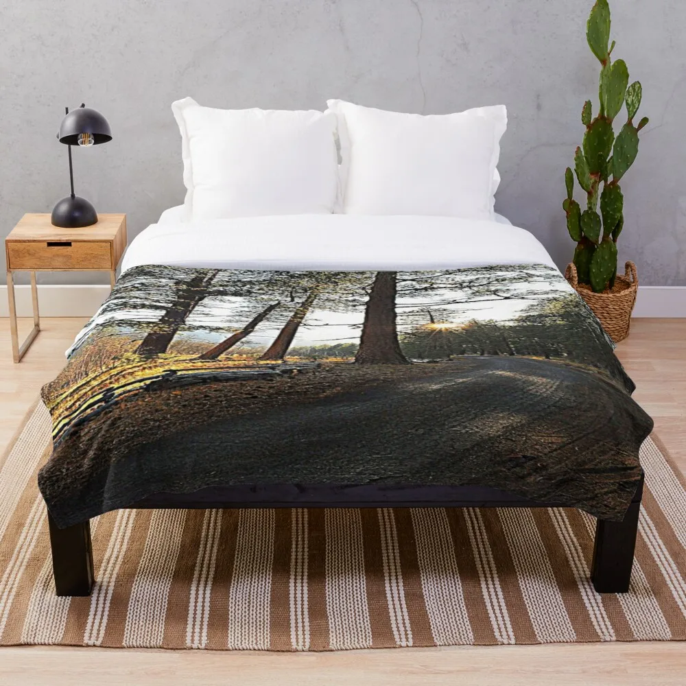 

All Season Printed Fleece Blanket Super Soft Cozy Throw Blanket A Sunset Drive
