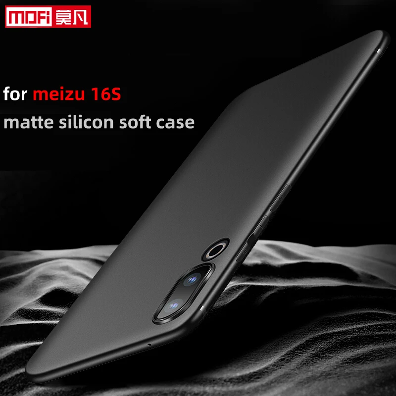 Матовый Чехол книжка для meizu 16 s чехол Mofi мягкий силиконовый черный ультратонкий
