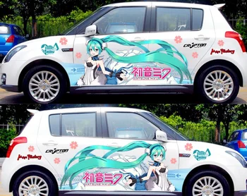 

LEFT SIDE Car 3D Stickers HD Inkjet Engraving Anime Car Scratch Stickers Creative Waterproof Sunscreen Car Modification Stickers