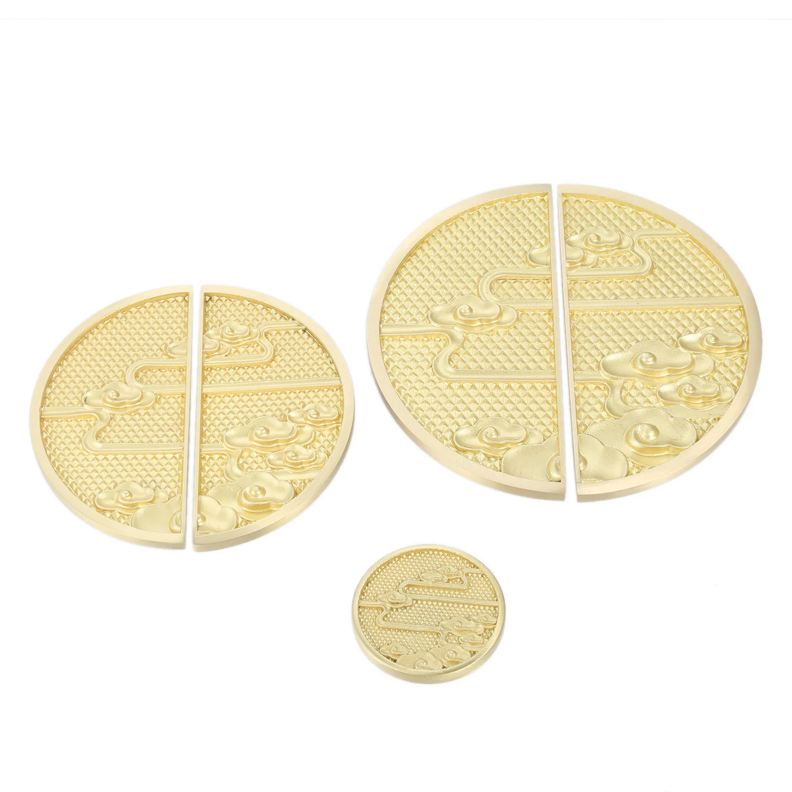 

Semicircular Solid Brass Pull Single Hole Knobs Old Chinese cloud Golden Vintage Pattern 48-140mm w/screw Door Cupboard Drawer