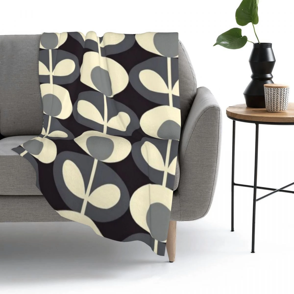 Orla Kiely Floral Blankets Fleece Portable Throw Blankets Sofa Throw