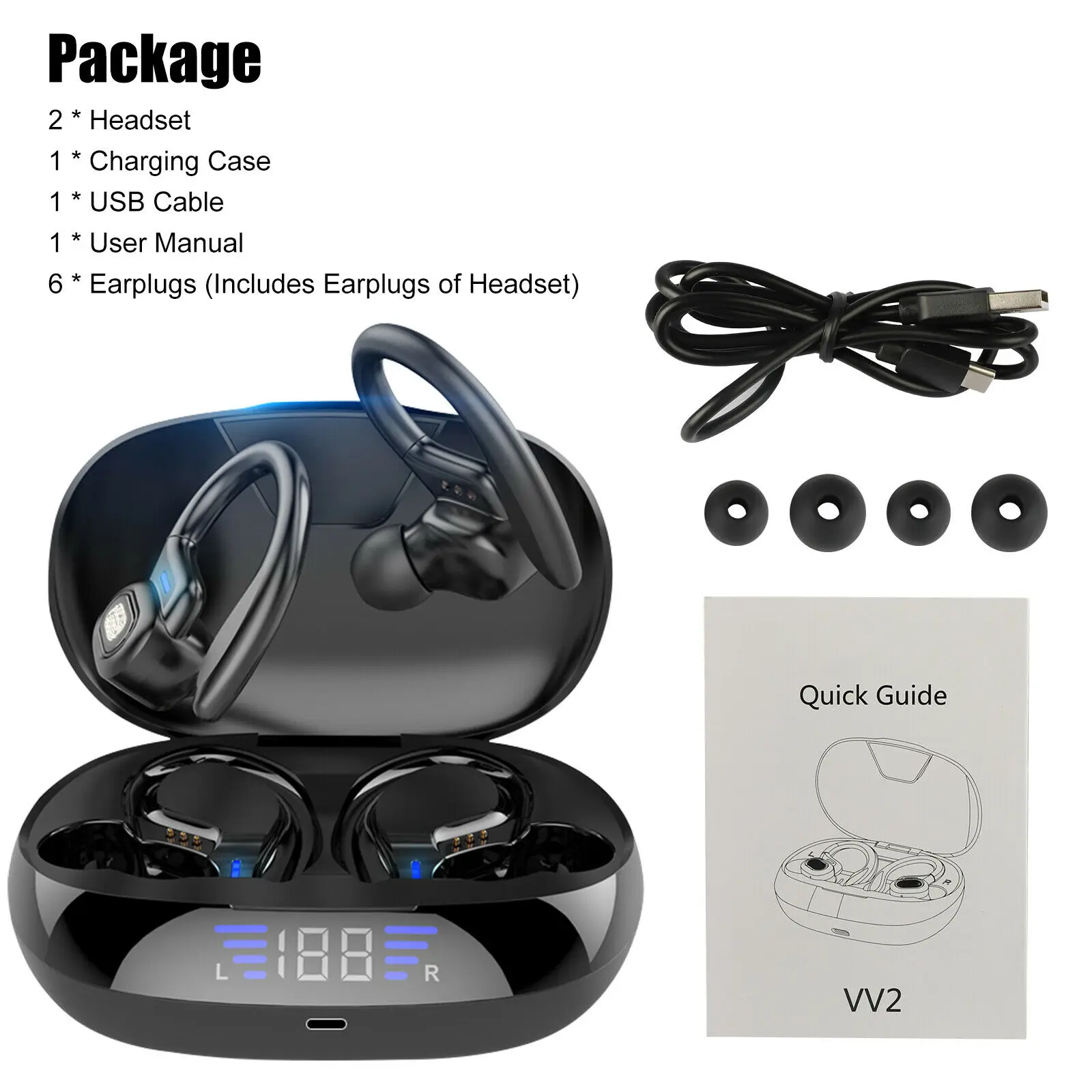 Bluetooth 5.0 Headset Tws Wireless 