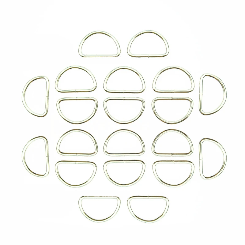 

20 X 12-38mm For Straps Bags Purses Belting Metal Belts Buckle Loop Ring D Ring