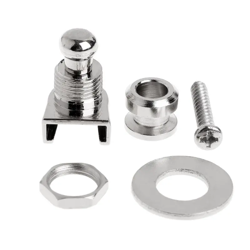 1Pc High Quality Guitar Chrome Bass Round Head Strap Locks for Gibson | Спорт и развлечения