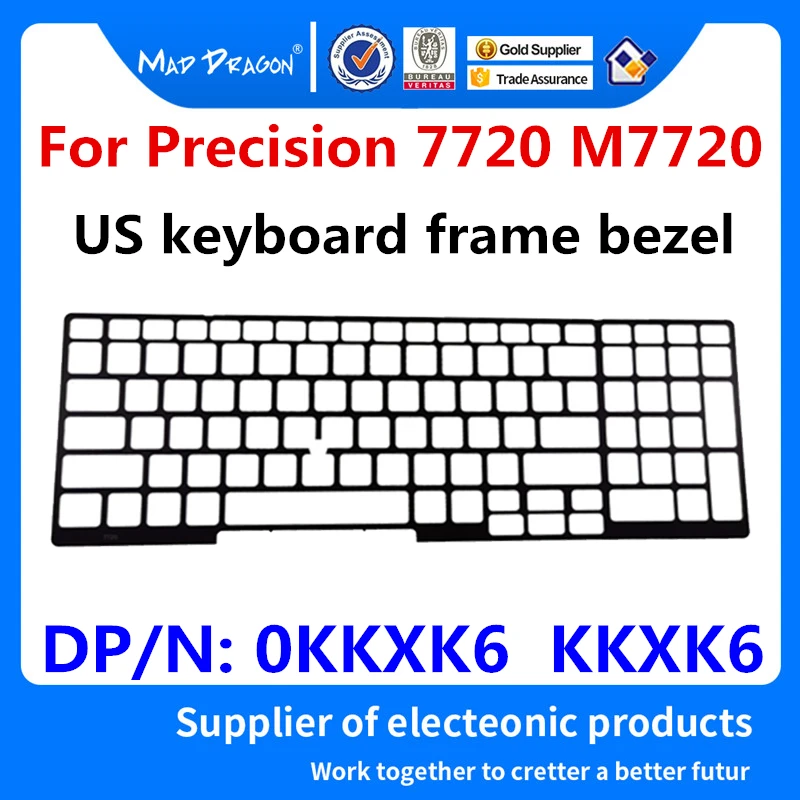 thumbnail image 2 of Laptop Keyboard Trim Bezel For DELL Latitude E5470 09F01R 9F01R US Layout Pointing Black New 2 of 11
