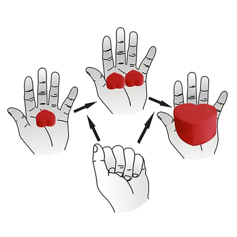 GloryStar Sponge Magic Trick Set Sponge Heart Magic Props Heart Love Ball Party Trick Set 5