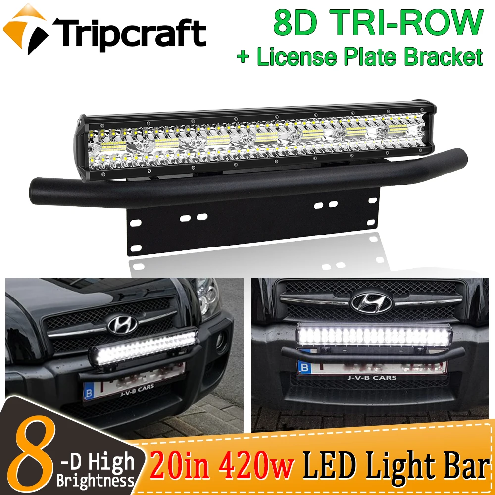 3 рядная Светодиодная панель Tripcraft 20 дюймовая светодиодная световая с