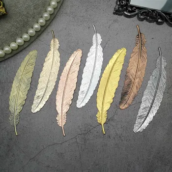 

1PCS Retro Vintage Bookmark Design Of Feather Creative Metal Bookmarks Promotional Gift Stationery Film Book Mark