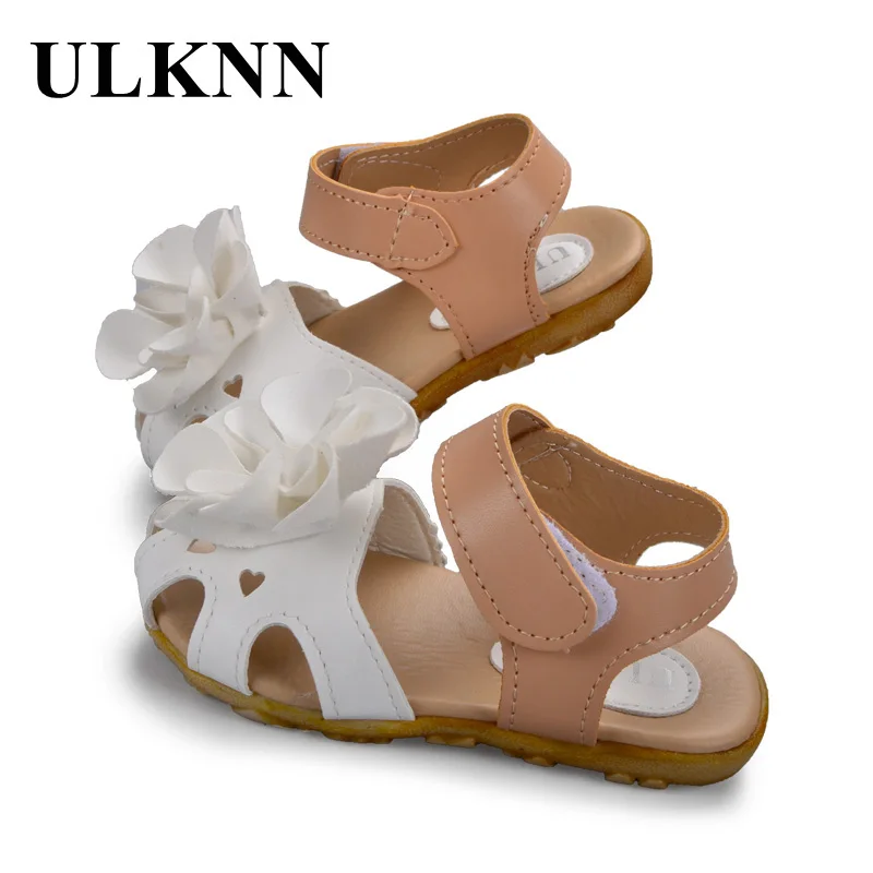 ULKNN children/girl/kid fashion princess flat Flower shoecasual sandals flowerantislipleather sandal