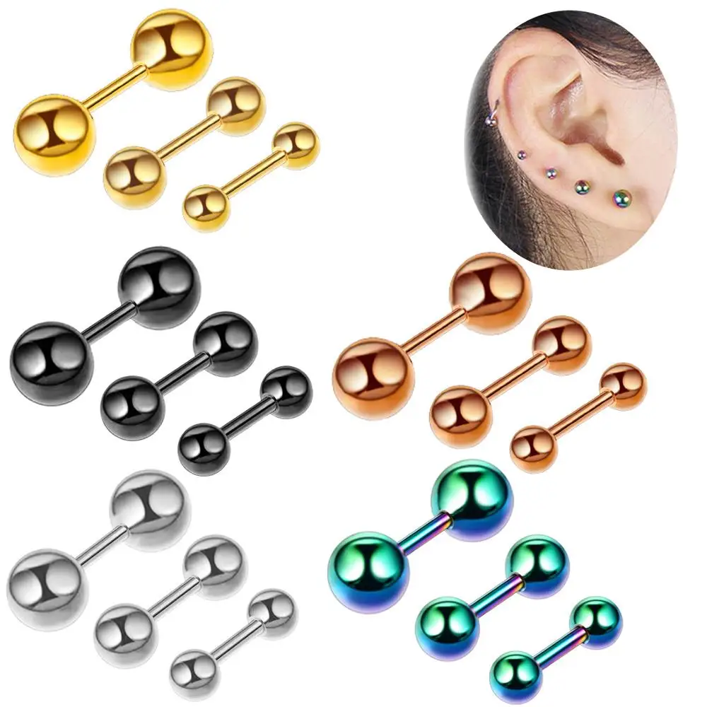 5 шт. стальное кольцо из бисера для носа сосков штанга Helix Daith Earlobe пирсинг пупка