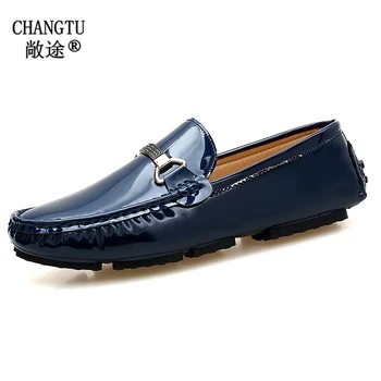 

Men's Leather Loafers Adult Moccasins Slip on Men Casual Shoes luxury Brand Fashion Vintage Flats Men's Big Size Driving Shoes
