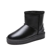 Новые зимние женские ботинки теплые короткие плюшевые мягкие женские ботильоны размера плюс женская повседневная обувь на платформе с мехом