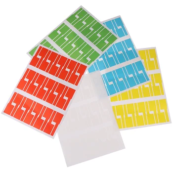 

30pcs/sheet Self-adhesive Cable Sticker Waterproof Identification Colorful Tags 1Sheet