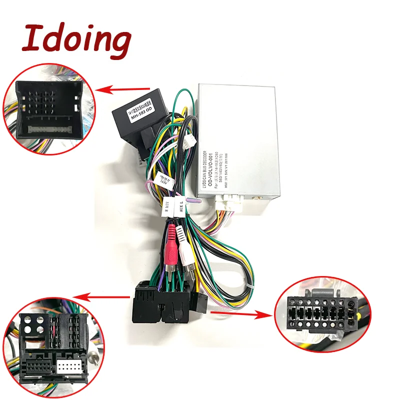 Idoing Car Audio Android Radio Head Unit 16 PIN Power Wiring Harness