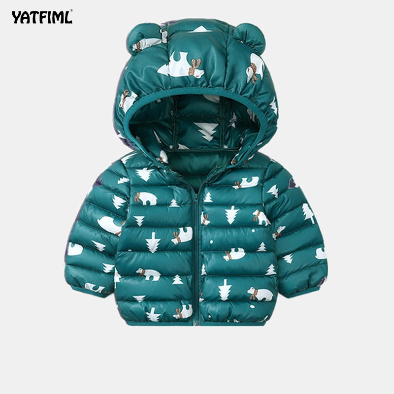 YATFIML/Одежда для маленьких мальчиков и девочек; зимняя детская одежда; одежда с капюшоном; костюм для детей; Одежда для мальчиков