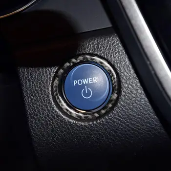 

For Toyota Camry Carbon Fiber Console Engine Start Stop Button Cover 2018-2019 1pcs Cover Frame Trim Car Accessories
