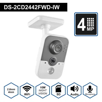 

Hik 4MP Wifi IP Camera IR Cube HD Audio Microphone Home Security Surveillance 10M Night Vision Camera DS-2CD2442FWD-IW Onvif