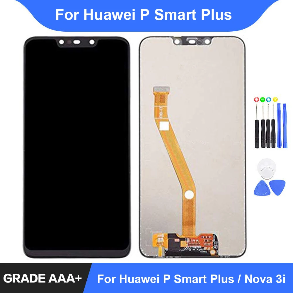 

For Huawei P Smart + Plus LCD Display Touch Screen Digitizer Assembly Repair Parts for Huawei Nova 3i Display Frame Replacement
