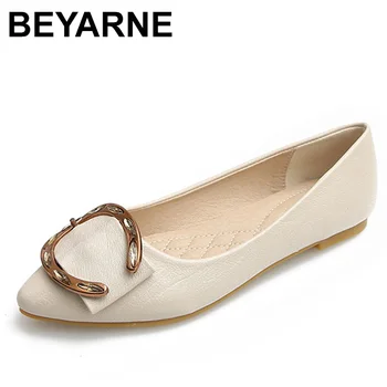 

BEYARNE Metal Shoes Large Size 10 Women Beautiful Foldable Ballet Flats Rhinestone Ballerina Red Crystal 43 White Pointed Toe