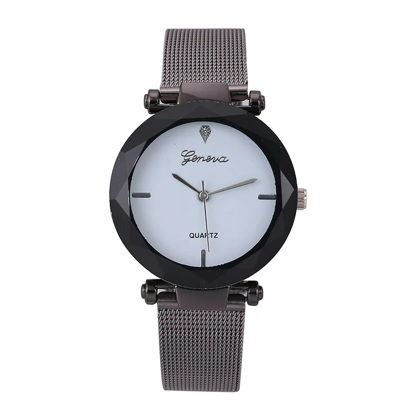 Женское платье, сетчатый ремень, бриллиантовый ремешок, женские наручные часы, Роскошные, розовое золото, женские кварцевые часы, reloj mujer relogio feminino