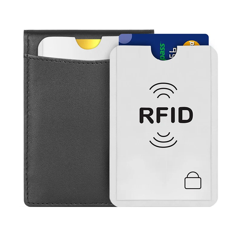 10Pcs/Lot Anti Theft Bank Credit Card Protector NFC RFID Blocking Cardholder Wallet Cover Aluminium Foil ID Business Card Case